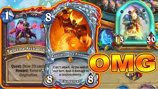 Quest Warlock On Hard Mode! OTK C'Thun Can Be Fun With This! Barrens Mini-Set Wild | Hearthstone