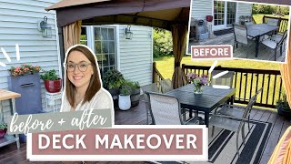 Back Deck Makeover  Backyard (Before and After!)