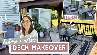 Back Deck Makeover - Backyard Before And After