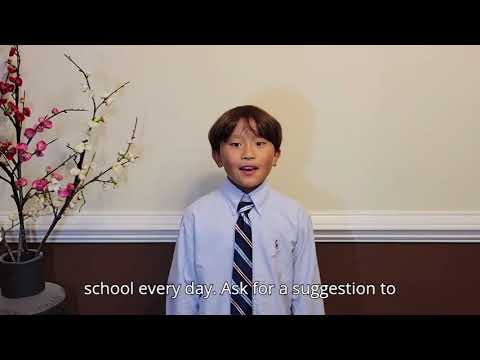 Sean Lee -  Student Council Election Campaign for Treasurer at Mills Park Elementary School 