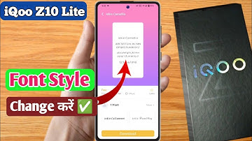 how to change font style iqoo z10 lite | iqoo z10 lite free font download kaise kare