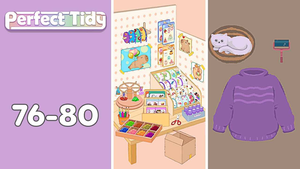 洋楽 KEEP IT TIDY COMPLETE COLLECTION Perfect Tidy Levels 76-80 | Every Puzzle Solved! 🎯 - YouTube