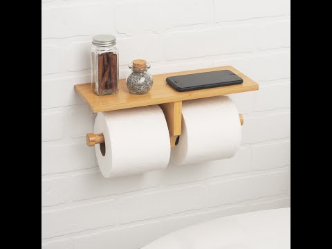 Arrow and Stem Bamboo Toilet Paper Holder Install