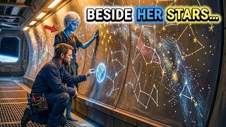 Silent Alien Girl Drew Stars on the Wall—Then the Human Drew Earth Beside Them in Blue Chalk