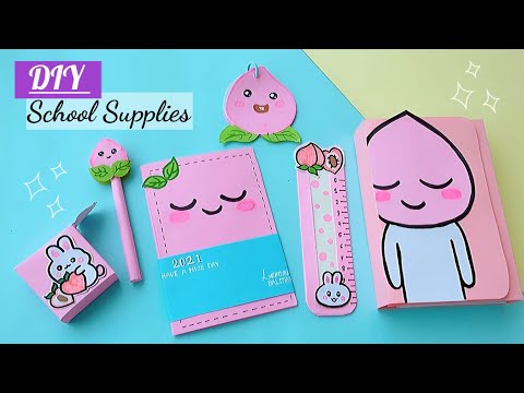 DIY EASY SCHOOL SUPPLIES - BACK TO SCHOOL HACKS AND CRAFTS 🍑 -diy ...