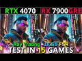 RTX 4070 vs RX 7900 GRE | Test in 15 Games | 1440p &amp; 4K | With Ray Tracing + DLSS &amp; FSR