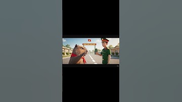 Capybara đi thăm chú bộ đội #capybara #hoathinh #shorts