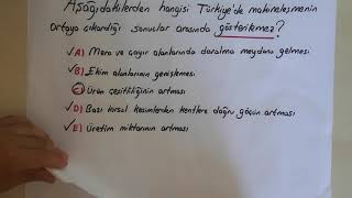 TÜRKİYE EKONOMİSİ ALTIN SEÇİCI SORULAR KPSS 2020