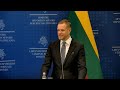 Press conference by the FM Gabrielius Landsbergis and FM of the Netherlands Hanke Bruins Slot