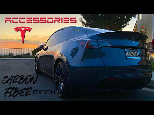 Tesla Model 3 & Model Y Premium Carbon Fiber Accessories