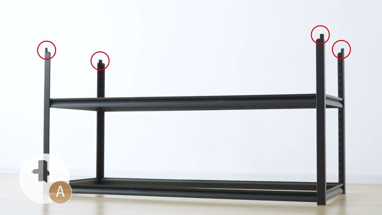 REIBII 4-Shelf Storage Shelves 2550LBS Adjustable Heavy Duty Garage Shelving for Garage Basement