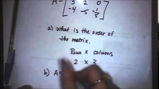 Matrix Notation 6 3