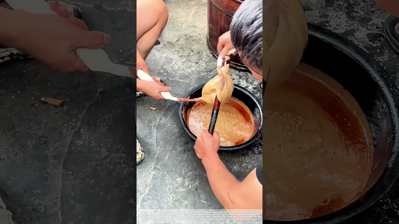 Tugging Tradition: How Ancient Lacquer Gets Its Liquid Gold