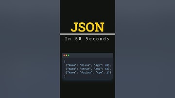 JSON in 60 Seconds - one of the most important data file formats to know #datasciencebasics #data