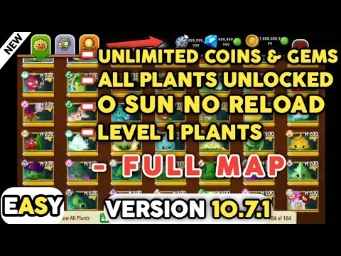 Plants vs Zombies 2 Mod Apk 11.0.1 All Plants Unlocked Max Level
