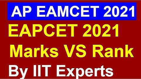 Latest AP EAMCET2021 Marks Vs Ranks & cut off !