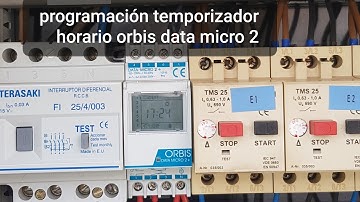 programacion temporizador horario orbis data micro 2