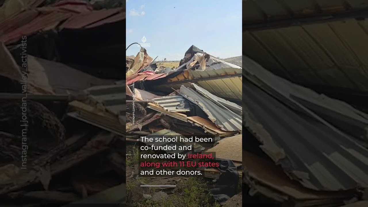 Ireland to demand Israel pay for settler demolition of Palestinian school | AJ #shorts