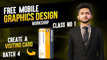 Mobile Graphics Design Workshop No 1 | Class No 1 | How to Create a Visiting Card in Mobile | BATCH4