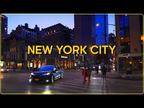 New York, United States | Night City Walk 4K | Feb 21, 2024