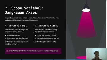 Variabel, Tipe Data, Array, Input Pengguna, Fungsi, Scope, Komentar, dan namespace