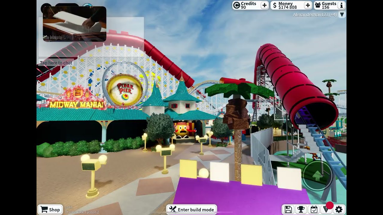Off ride” view of Incredicoaster theme park tycoon 2