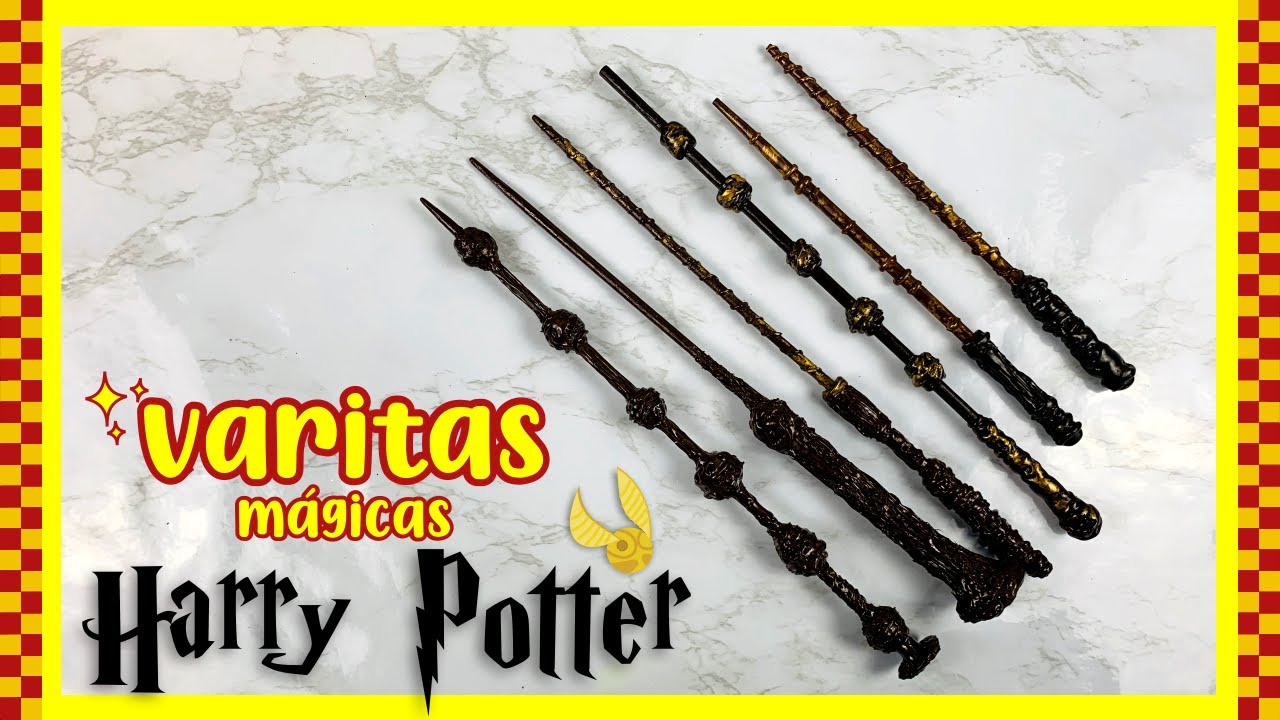 DIY COMO HACER VARITAS DE HARRY POTTER (FÁCIL Y RÁPIDO) | CREATIVA OFFICIAL™ ⚡️✂️🎨