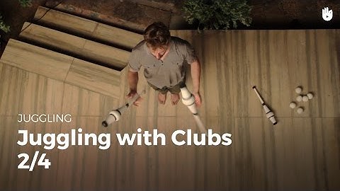 Learn how to juggle clubs - Part 2-4 - With two clubs