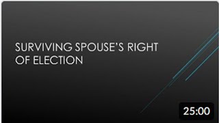 Surviving Spouse's Right of Election