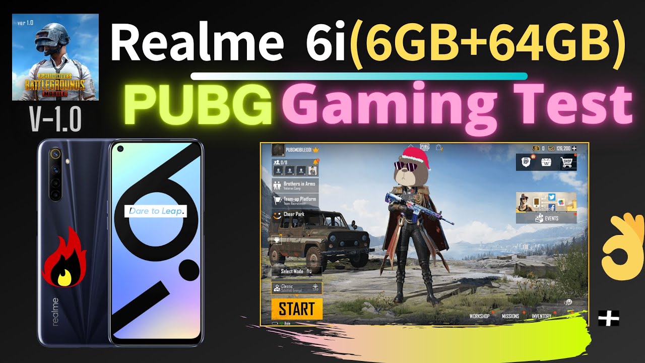 ✔️Realme 6i PUBG Mobile Gaming Test, Heating Test, Battery Drain Test , Gyroscope Test 6gb RAM