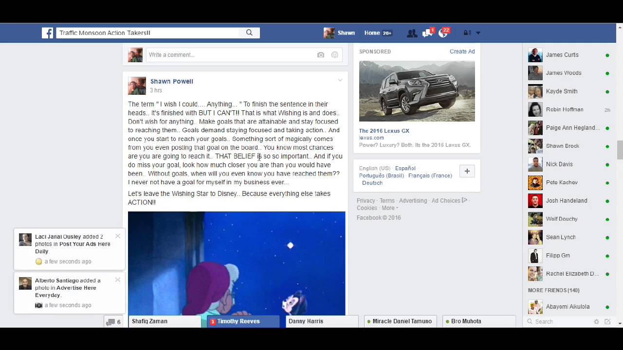 Stop Wishing!! Traffic Monsoon training Shawn Powell