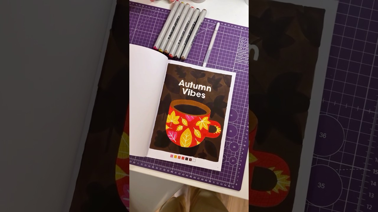 Работа из раскраски Au fil des saisons : 40 coloriages mystère 