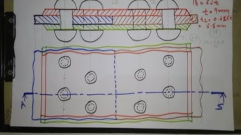 How to draw double riveted double cover zig zag butt joint
