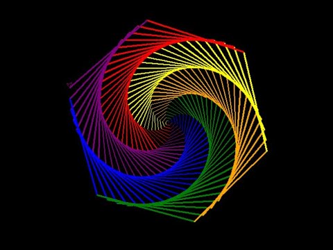 Rainbow design with turtle in python in just 13 lines of code # ...