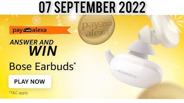 Amazon Pay With alexa Quiz Answers Today I Amazon Quiz Today