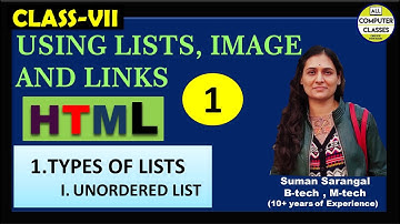 LEARN HTML |  Part 5 | LISTS |All Computer Classes