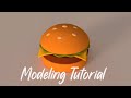 Stylized 3D Burger Modeling in 3ds Max | Cartoon Food Design