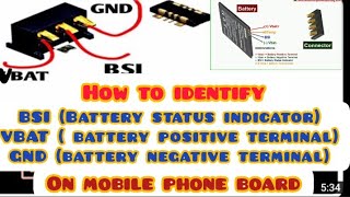 How to identify  BSI, positive and negative terminals on mobile phone board part 1 || DE GREAT TECH screenshot 4