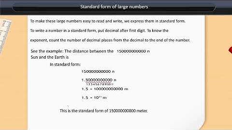 Standard form of large numbers | Class 7 | Maths