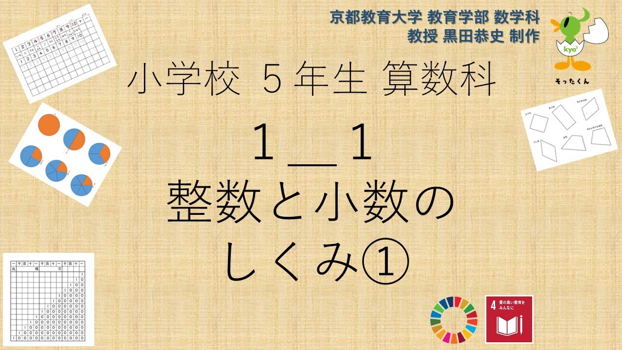 小5 算数科 整数と小数のしくみ Youtube
