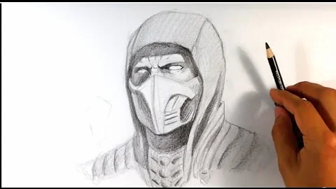 How to Draw Scorpion from Mortal Kombat X - Easy Things to Draw