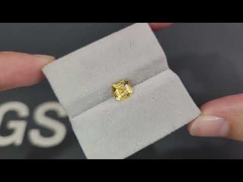 Yellow sapphire octagon cut 1.58 carats, Sri Lanka Video  № 1