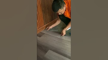 Thi công sàn nhựa bóc dán trên nền bê tông phẳng | Sàn nhựa giả gỗ  | Sàn nhựa dán keo #shorts