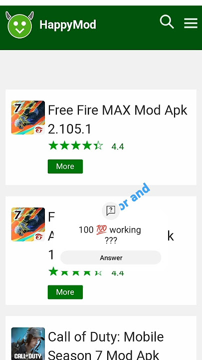 100 💯 working app. #happy mod #free fire#newvideo #trending apk#dowloand