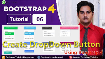 Bootstrap 4 Drop Down Button Select arrow slide  | Bootstrap 4 Beginners Tutorial 06 | Owais Azam
