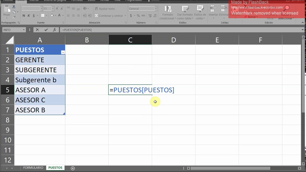 Excel Crear Una Lista Dinamica Con Datos En Otra Hoja Excel 2010 Intermedio Youtube