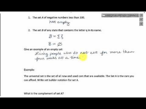 2.1: Set Notation