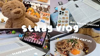 study vlog ☻ 学习日常记录✨study with me襁饮食日记jellycat笠专注力敖阅读打卡⛈