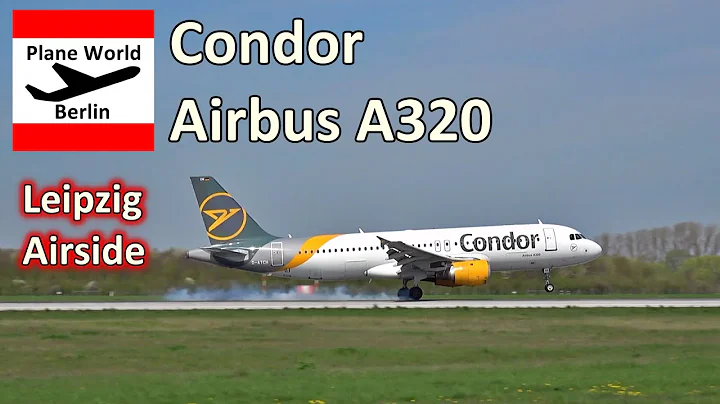 Airside planespotting: Condor Airbus A320 *D-ATCH* landing at Leipzig Halle Airport