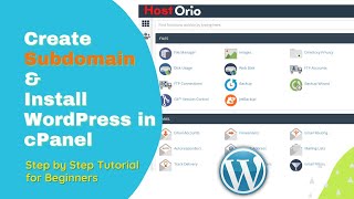 create subdomain | install wordpress in cpanel | 2022 | step by step | beginners wp tutorial